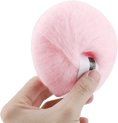 Wool Yarn, White Soft Angora Mohair Knitting Yarn for DIY Crocheting Shawl Scarf Socks Hats Sweater......