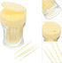 200pcs Double-head Toothpicks Soft Plastic Oral Care Interdental Floss Cleaners toothpicks,braces brush (Light Yellow)...