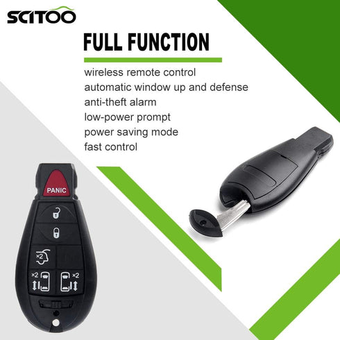 SCITOO Key Fob Keyless Entry 2008 for Chrysler for 300 2.7L, 2008 for Chrysler for Town & Country 3.3L, 2008 for Dodge for Challenger 6.1L M3N5WY7...