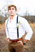 Suspenders for Men and Women Adjustable Elastic 1 inch Wide Leather Heavy Pants Strong Metal Clips Suspender Costume...