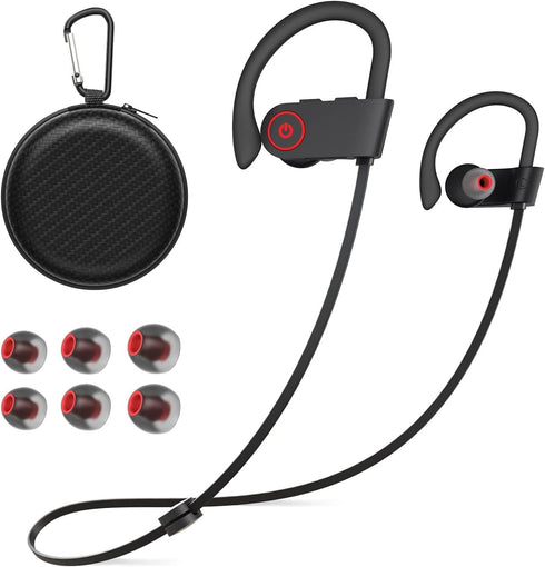 Bluetooth Wireless Headphones 16H Playtime Earbuds with Mic Stereo in-Ear Earphones, IPX7 Waterproof Sports Sound Isolation Headsets for Running, ...