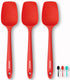Silicone Spatula Set, High Heat Resistan Rubber Spoon Spatula, Non-Stick Spoonula with Seamless One Piece Design, Flexible Scrapers Baking Mixing ...