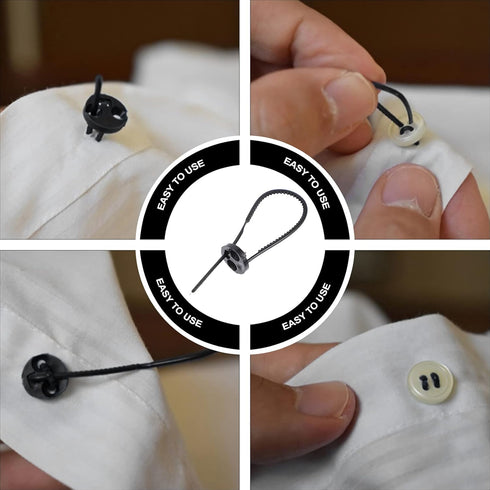 10pcs No Sew Instant Buttons Plastic No- Sewing Buttons Easy Drawstring Threader Flexible Needle Drawstring Replacement Tool for Jackets Needle- S...