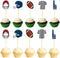 Football Sport Cupcake Toppers Cake Decorations Toppers Picks for Sport Themed Birthday Baby Shower Wedding Party Supplies 25PCS...