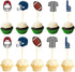Football Sport Cupcake Toppers Cake Decorations Toppers Picks for Sport Themed Birthday Baby Shower Wedding Party Supplies 25PCS...