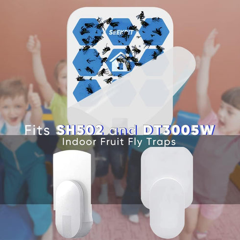 10 Pack Refills Glue Boards Compatible with Safer Home Indoor Fly Trap Refill Glue Cards for Dyna Trap Mosquito Trap DT3005W Dot SH502 Plug-in Ind...