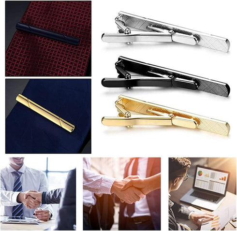 Mens Stainless Steel Tie Clips Minimalist Necktie Tie Bar Clasp Clip Clamp Pins Best Gift For Men Business Party Wedding Best Gift and Daily Life...