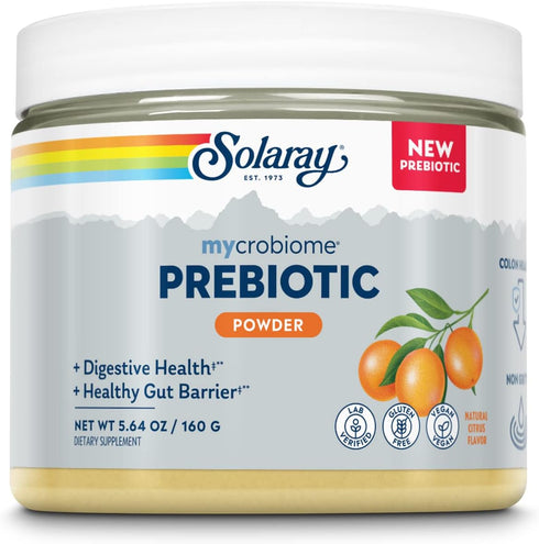 SOLARAY Mycrobiome Prebiotic Powder, Prebiotics for Women and Men, Digestive Nutritional Supplements for Colon and Gut Health, Easy-to-Mix, Non-Bl...