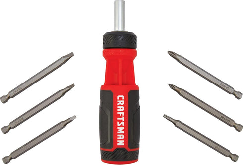 CRAFTSMAN Ratcheting Screwdriver, Push-n-Pick Set, 7 Piece (CMHT68131)...