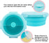 Collapsible Bowls, GLE2016 Silicone Collapsible Food Storage Containers with Lids for Camping, Round Silicone Lunch Containers, Microwave, Dishwas...