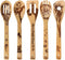 Halloween Idea Utensil Burned Wooden Spoons Set House Warming Wedding Present Slotted Spoon 5 Piece SpoonSet...