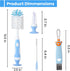 4-in-1 Baby Bottle Brush Set, Bottle Brush for Baby, Bottle Cleaner Brush Set, Including Nylon Bottle Brush, Bottle Cap Brush, Straw Brush, Nipple...