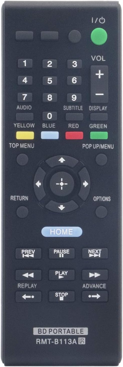 RMT-B113A Replacement Remote Control Applicable for Sony Blu-ray DVD Player BDP-SX1 BDP-SX910 BDP-SX1000 BDPSX1 BDPSX910 BDPSX1000 BDP-SX90 BDPSX9...