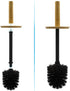 Blue Donuts Toilet Brush Holder with Bamboo Top - Black...