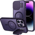 Silverback for iPhone 14 Pro Max Case with Camera Cover, MagSafe-Compatible Case with Built-in Stand, Magnetic Phone Case Translucent Matte Shockp...