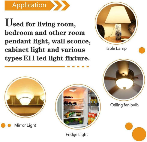 e11 led Bulb 75w 100w Equivalent dimmable,Warm White Pack of 2…...