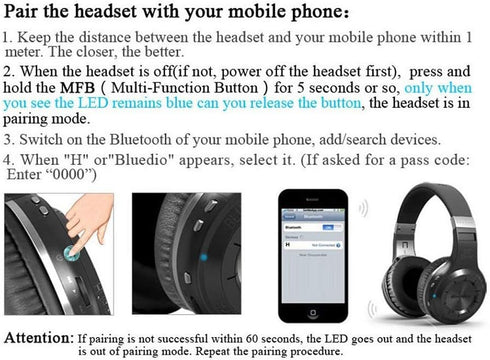 Bluedio H-Turbine Wireless Bluetooth 5.0 Headphones Powerful Bass Over-ear Headset Bulit-in Microphone-Retail package Global release (Black)...