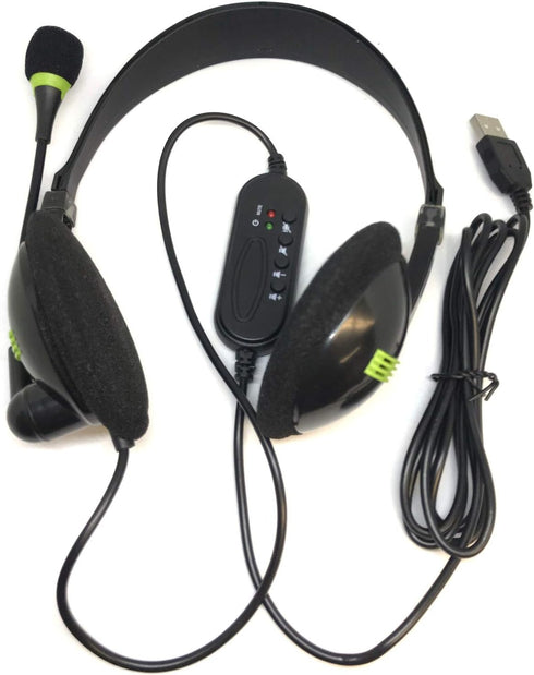 TFD Supplies Wholesale Stereo USB Headphones with Microphone for Gaming, Students, and More...