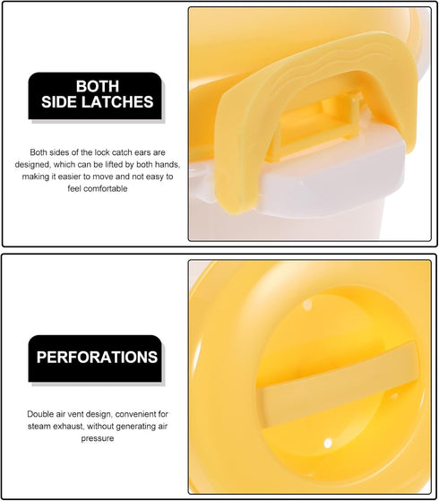 DOITOOL Microwave Rice Cooker Mini Microwave Steamer Microwave Rice Maker Vegetable Steamer Pot Microwave Cookware with Lid for Rice Vegetables,15...