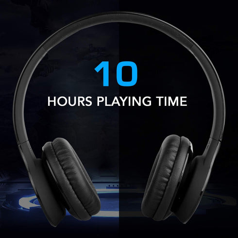 BH-530-B Bluetooth Headphone with Soft Fit Ear Covers, Built-In Microphone, Black...