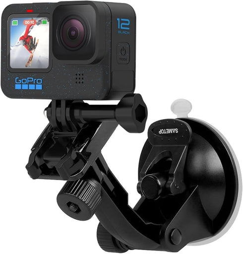 Sametop Suction Cup Mount Compatible with Gopro Hero 12, 11, 10, 9, 8, 7, 6, 5, 4, Session, 3+, 3, 2, 1, Hero (2018), Max, Fusion, DJI Osmo Action...