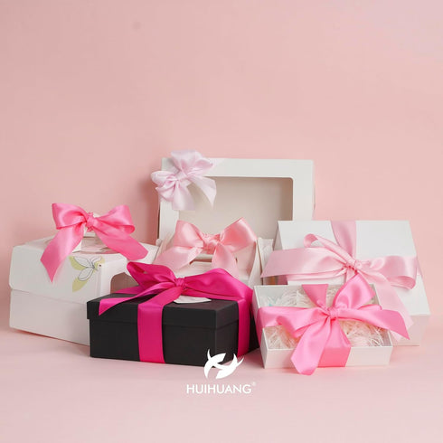 HUIHUANG Pink Ribbon 1-1/2" Satin Ribbon Assorted Pink/Hot Pink Satin Ribbons for Flower Bouquet, Gift Wrapping, Hair Bows Crafts, Wedding Bridal ...