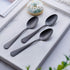 Matte Black Dessert Spoon, GoGeiLi Stainless Steel Satin Finish 6.8-inch Teaspoon Coffee Spoon Set, Service for 6, Dishwasher Safe...