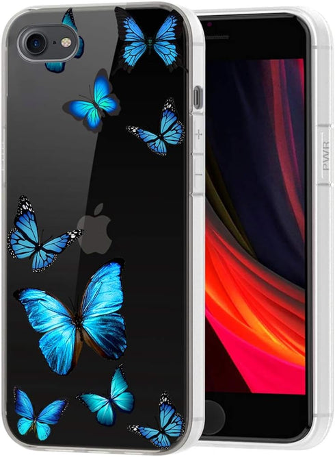 Phone Case for iPhone SE 2020 Case, iPhone 8 Case, iPhone 7 Case for Girls Women,Clear Slim Shockproof Pattern Soft TPU Back Phone Protective Cove...