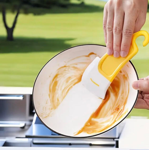 2pcs Silicone Pan Scraper - Non-Stick Dish Cleaning Spatula for Kitchen, Pots and Pans Cleaning Tool, Multipurpose Kitchen Gadget and Accessory., ...