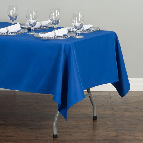LinenTablecloth 60 x 102-Inch Rectangular Polyester Tablecloth Royal Blue...