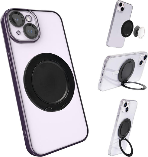 Magnetic Phone Ring Holder for PopSocket Kickstand for iPhone 12 13 14 15 Series Compatible with MagSafe Removable Phone Grip Stand...