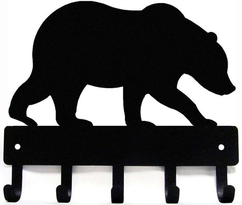 Bear #02 Key Rack Hanger - Small 6 inch Wide - Made in USA - Wall Mount...