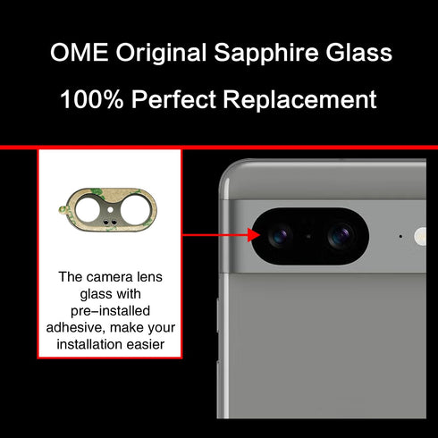 2 PCS for ASDAWN Back Rear Camera Lens Glass Replacement for Google Pixel 8 with Pre-Installed Adhesive, 6.2 Inches Pixel 8 Back camera Lens Glass...