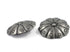 Bezelry 8 Pieces Grand Cactus Flower Metal Shank Buttons. 30mm (1-3/16 inch) (Gray Silver)...