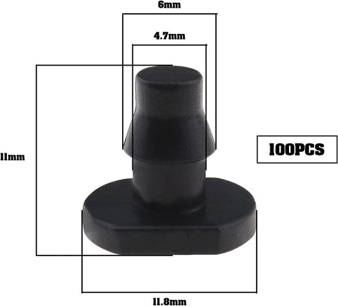 eMagTech 100PCS 1/4 Inch Drip Irrigation End Plugs Garden Hose End Stop Plug Connector for Garden Irrigation PE Pipeline Connection Greenhouse Flo...