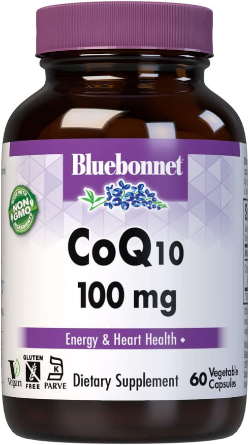 BlueBonnet CoQ-10 Vegetarian Capsules, 100 mg, 60 Count...