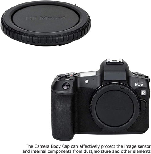 2 Pack RF Mount Body Cap Cover & Rear Lens Cap for Canon EOS R100 R50 R8 R R3 R5 R6 Mark II R7 R10 RP Mirrorless Camera & RF Mount Lenses,with 2 E...