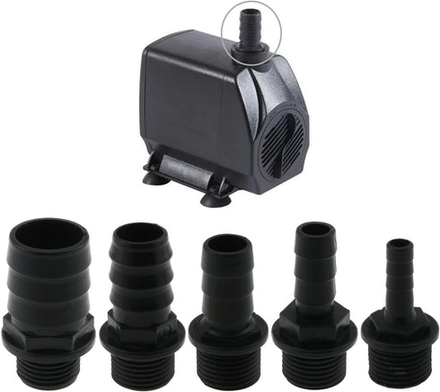 5IN1 Nozzles Kit for Fountain Pump, Aquarium, Fish Tank, Pond, Hydroponics, Statuary Accessories 5 Sizes...