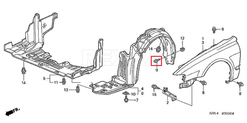 Rexka 30pcs Fender Liner Splash Shield Wheelhouse Liner Screw Phillips Truss Head Sems Compatible with Honda Acura BMW 90114-SE0-000 Accord ILX RD...