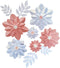 Paper Flowers with Leaf for Wedding Backdrop Bridal Shower Wedding Centerpieces Nursery Wall Decor (White Pink)...