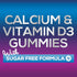 Sugar Free Calcium Gummy Bites Plus 400 IU Vitamin D3, Bone Health & Immune Support, Supports Bone Strength - Chewable Calcium Nutrition Supplemen...