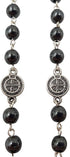 TALISMAN4U CATHOLIC ROSARY NECKLACE Black Hematite Beads Saint St Benedict Medal & Cross Gift Box...