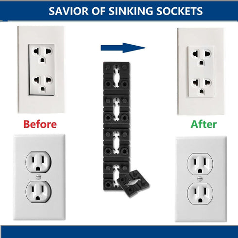 Switch and Receptacle Spacer Outlet Spacers for Electrical Box, 100pcs Electrical Outlet Spacers Shims Socket Electrical Box Extender Outlet Space...