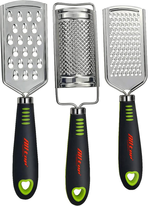 ALLTOP Food Graters for Cheese,Nutmeg,Potato,Ginger and Garlic,Cirtrus,Hand-held Stainless Steel Zester for Kitchen - Pro Multi-purpose Gadgets,Se...