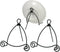 BANBERRY DESIGNS Black Metal Easel - Set of 3 - Wrought Iron Display Plate Stand - Swirling Spiral Scroll Design - 5 Inch High...