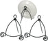 BANBERRY DESIGNS Black Metal Easel - Set of 3 - Wrought Iron Display Plate Stand - Swirling Spiral Scroll Design - 5 Inch High...