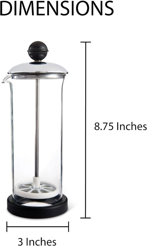 Fino Milk Frother, Tempered Glass, Non-Skid Base, 16-Ounce Capacity...