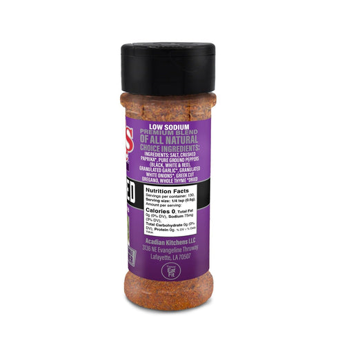 Cajun's Choice Blackened Seasoning - 2.75 oz Jar, All Natural, Low Salt, Gluten-Free - Authentic Louisiana Spice for Fish, Wings & BBQ...