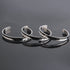 Hair Tie Bracelet Stainless Steel Grooved Cuff Bangle Gift for her (3 PCS silver)...