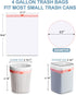 Small Trash Bags 4 Gallon, Unscented Small Garbage Bags, JUKFITA 4 Gallon Trash Bags Drawstring, Strong Trash Can Liners for Bathroom Office Bedro...